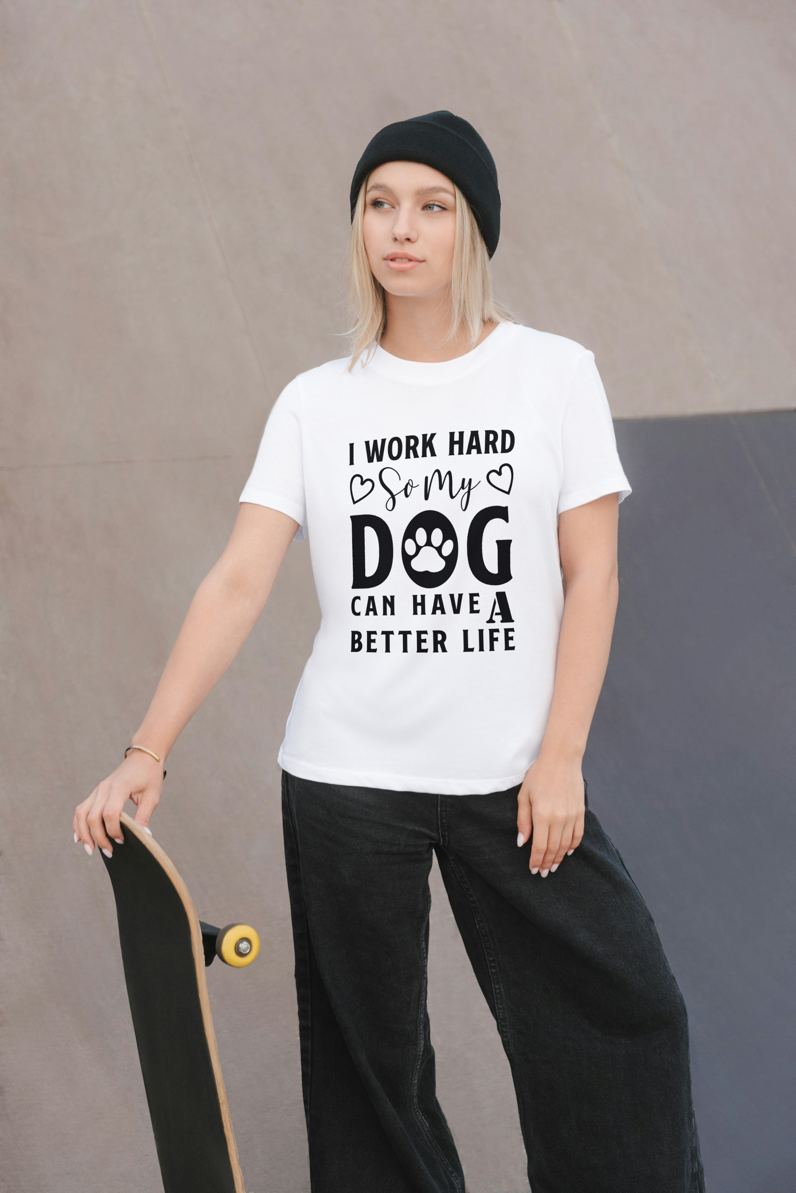 I Work Hard So My Dog Can Have a Better Life T-Shirt – Premium Cotton Tee