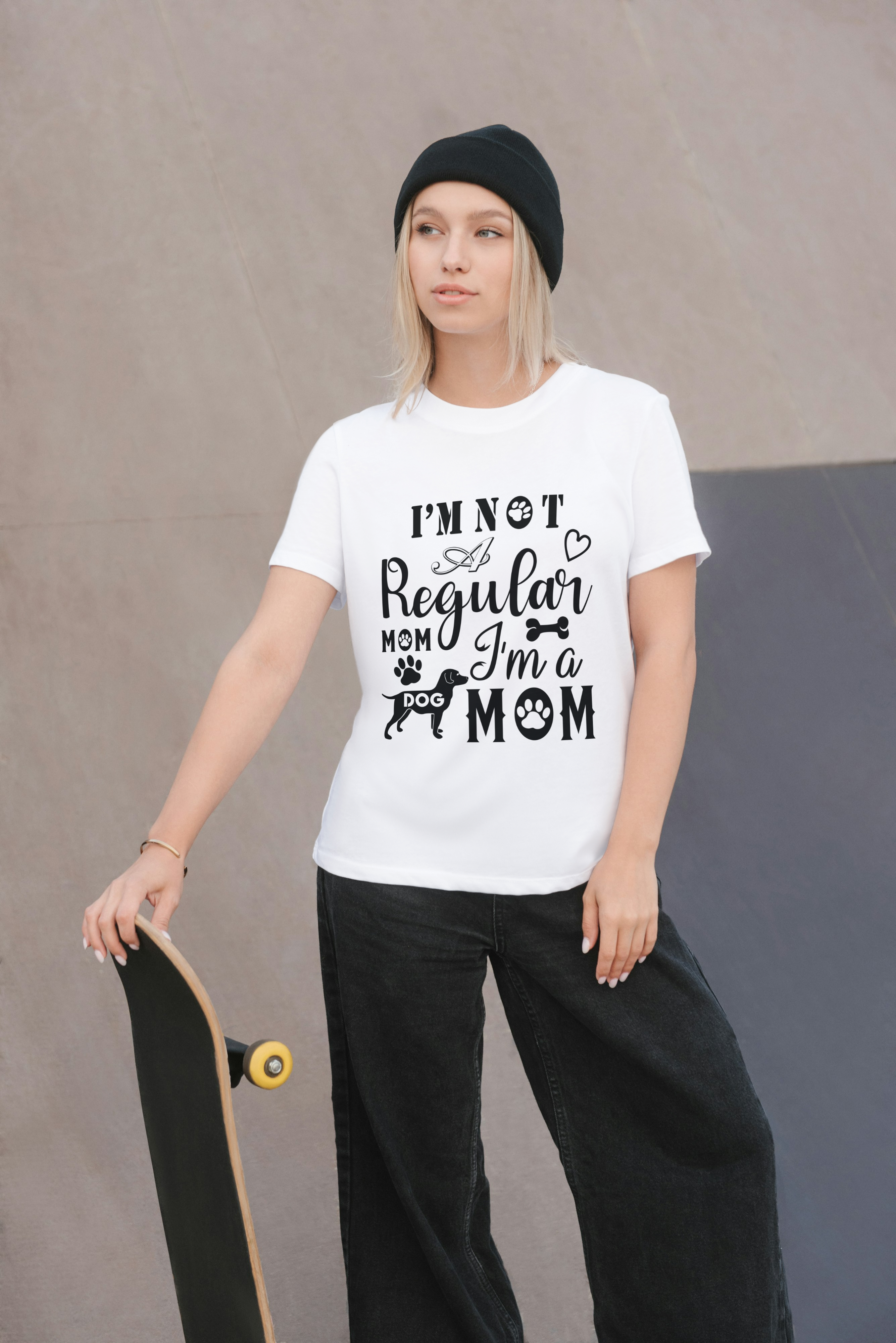 I’m Not a Regular Mom I’m a Dog Mom T-Shirt – Funny Premium Cotton Tee