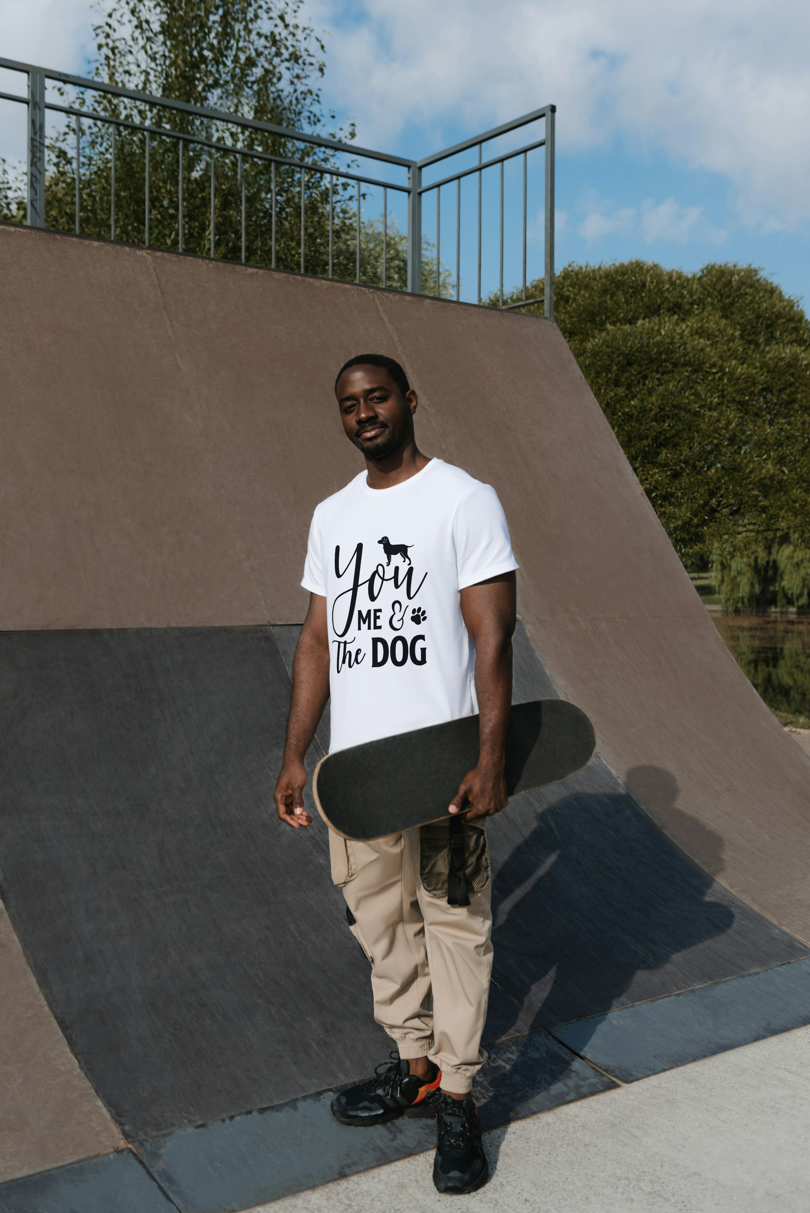 You Me & The Dog T-Shirt – Minimal Dog Lover Premium Cotton Tee