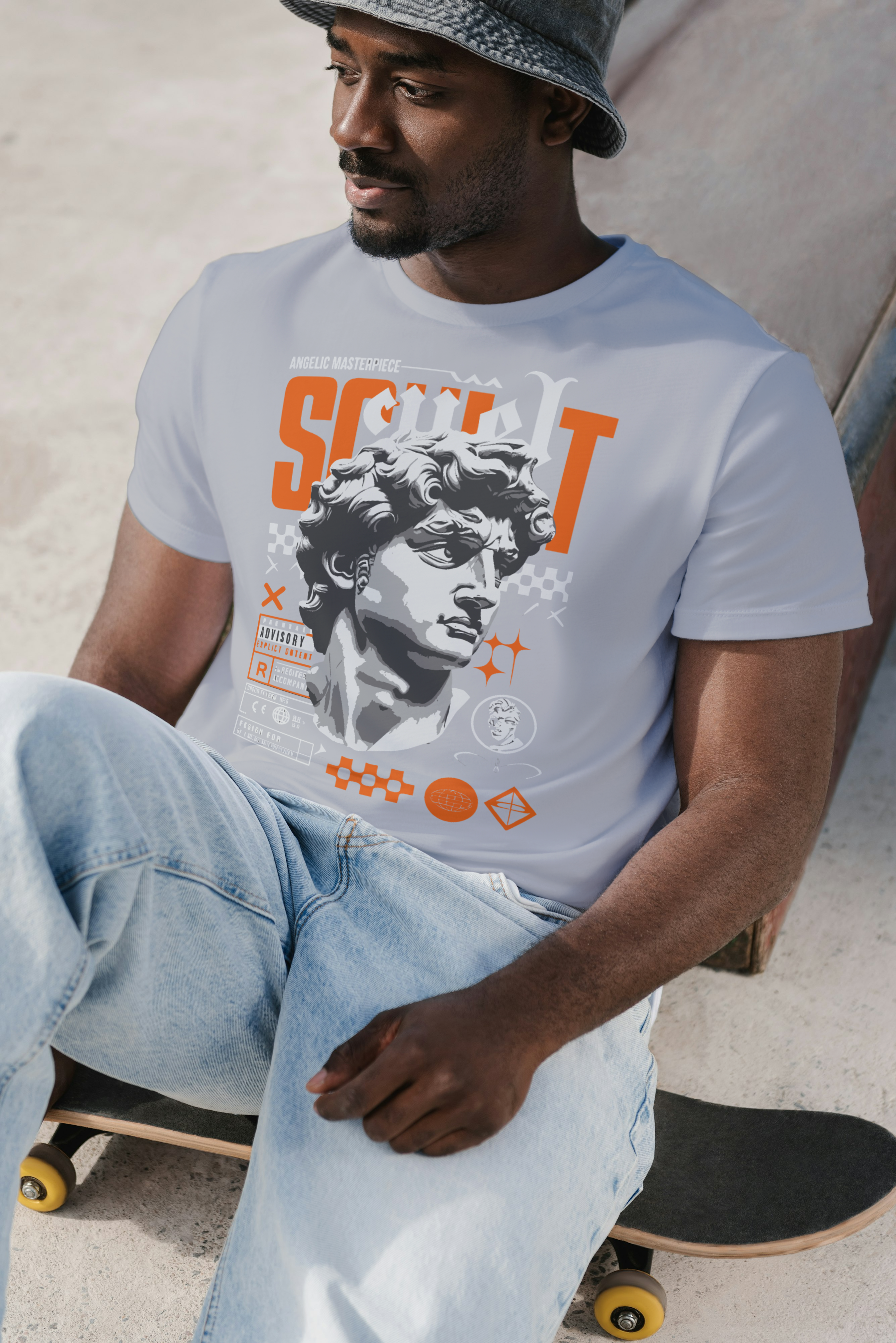 Spirit Graphic T-Shirt – Greek Statue Premium Cotton Streetwear Tee