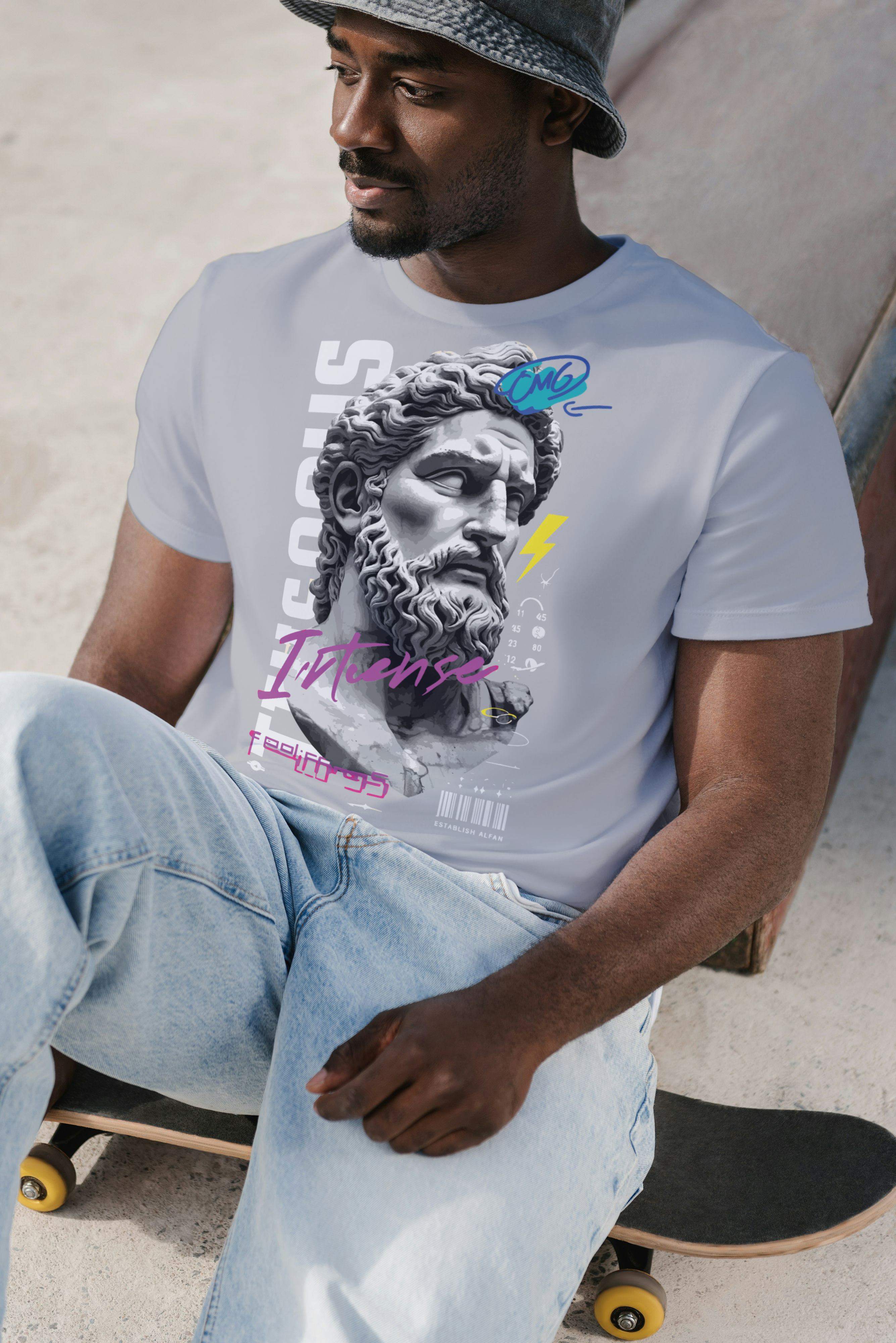 Focus Greek Statue Graphic T-Shirt – Aesthetic Streetwear Premium Cotton Tee