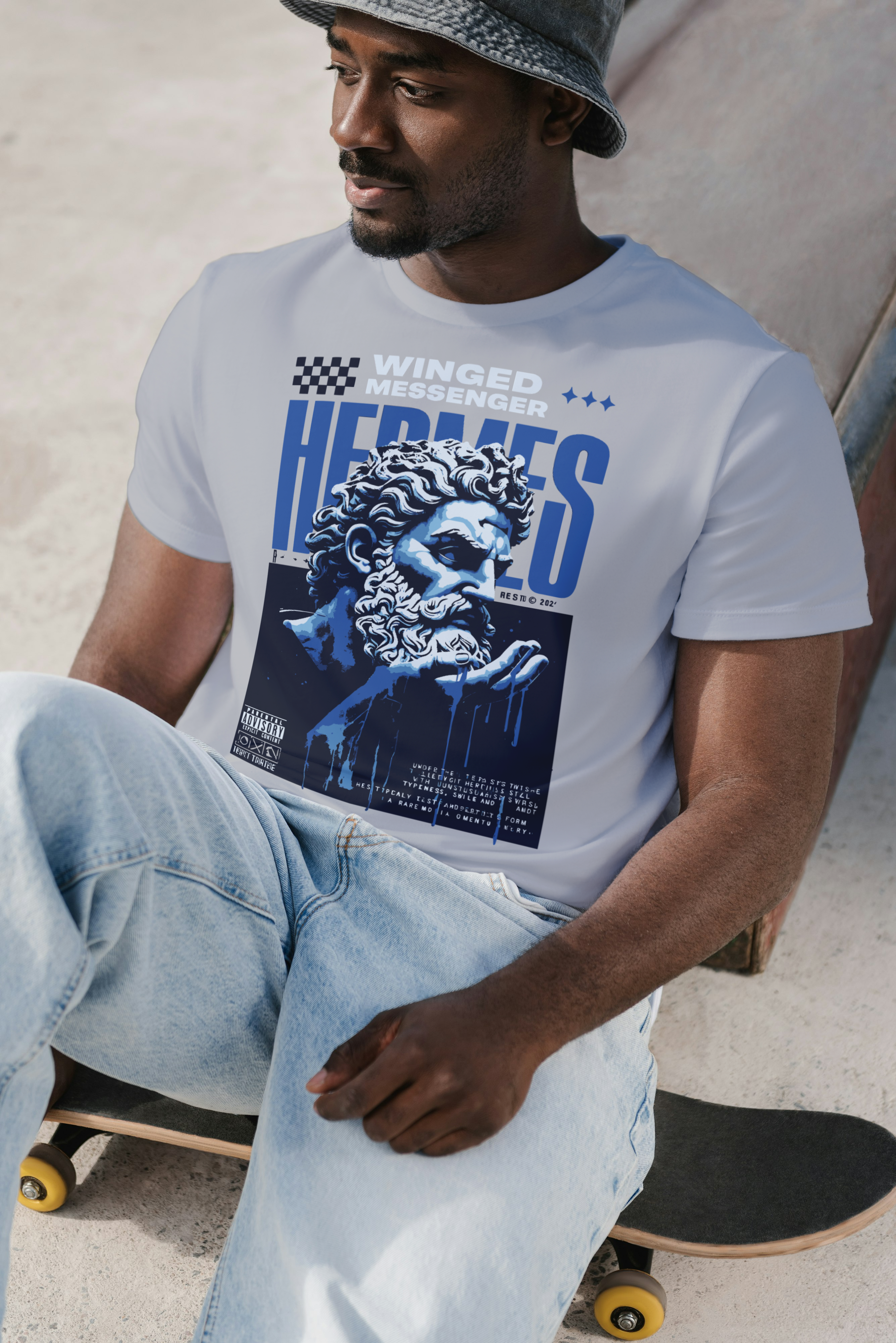 Winged Messenger Hermes Graphic T-Shirt – Greek Aesthetic Premium Tee