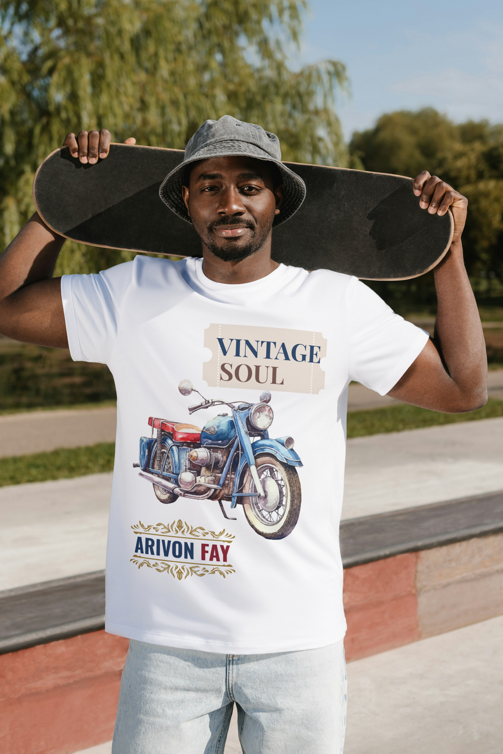 Vintage Soul Classic Bike Supima Cotton T-Shirt