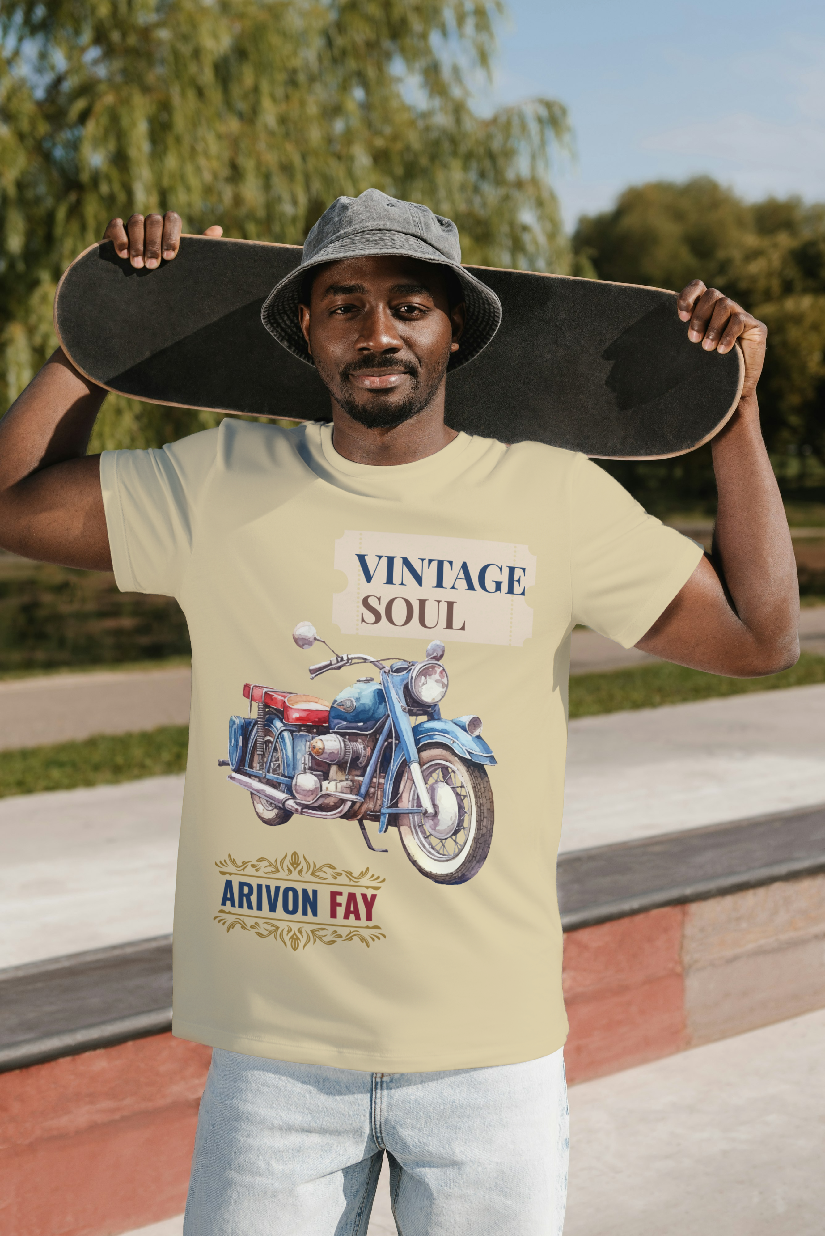 Vintage Soul Classic Bike Supima Cotton T-Shirt