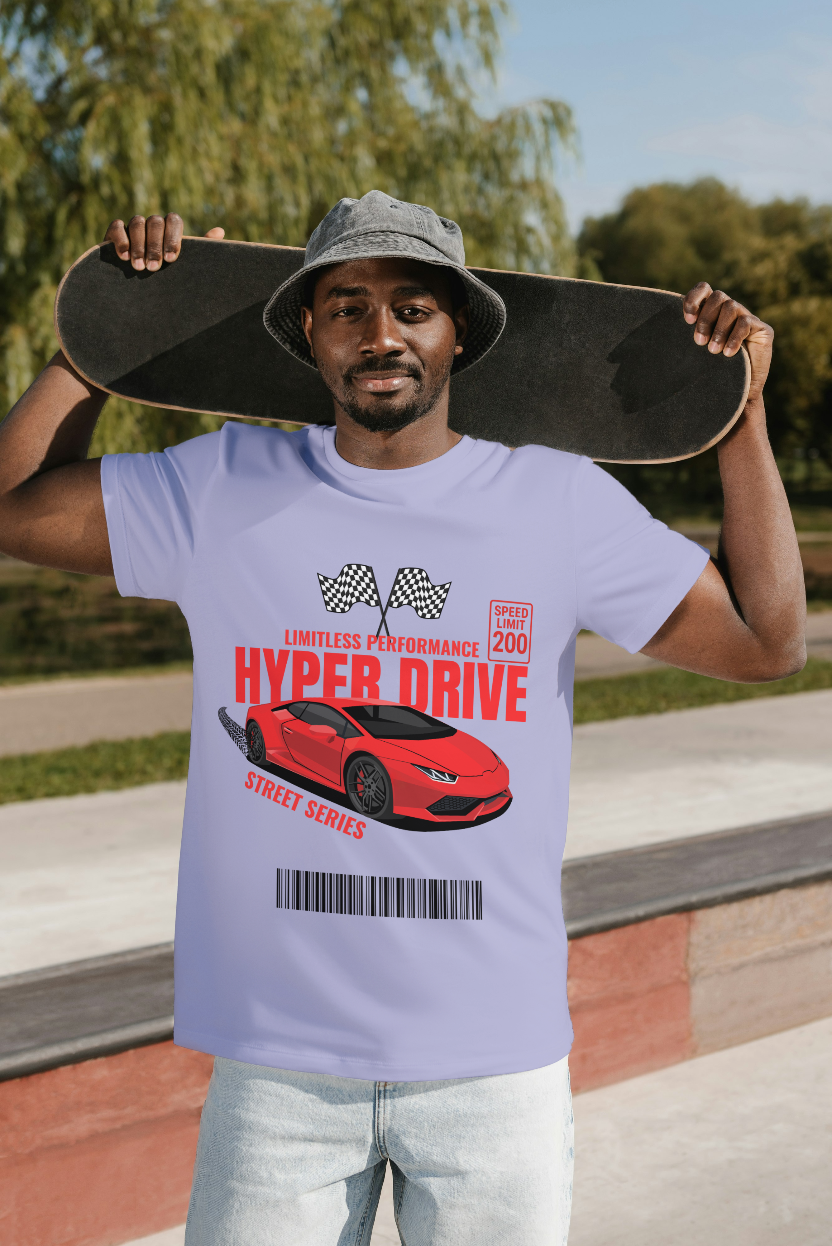 Hyper Drive Car T-Shirt – Premium Cotton Graphic Tee for Car Lovers