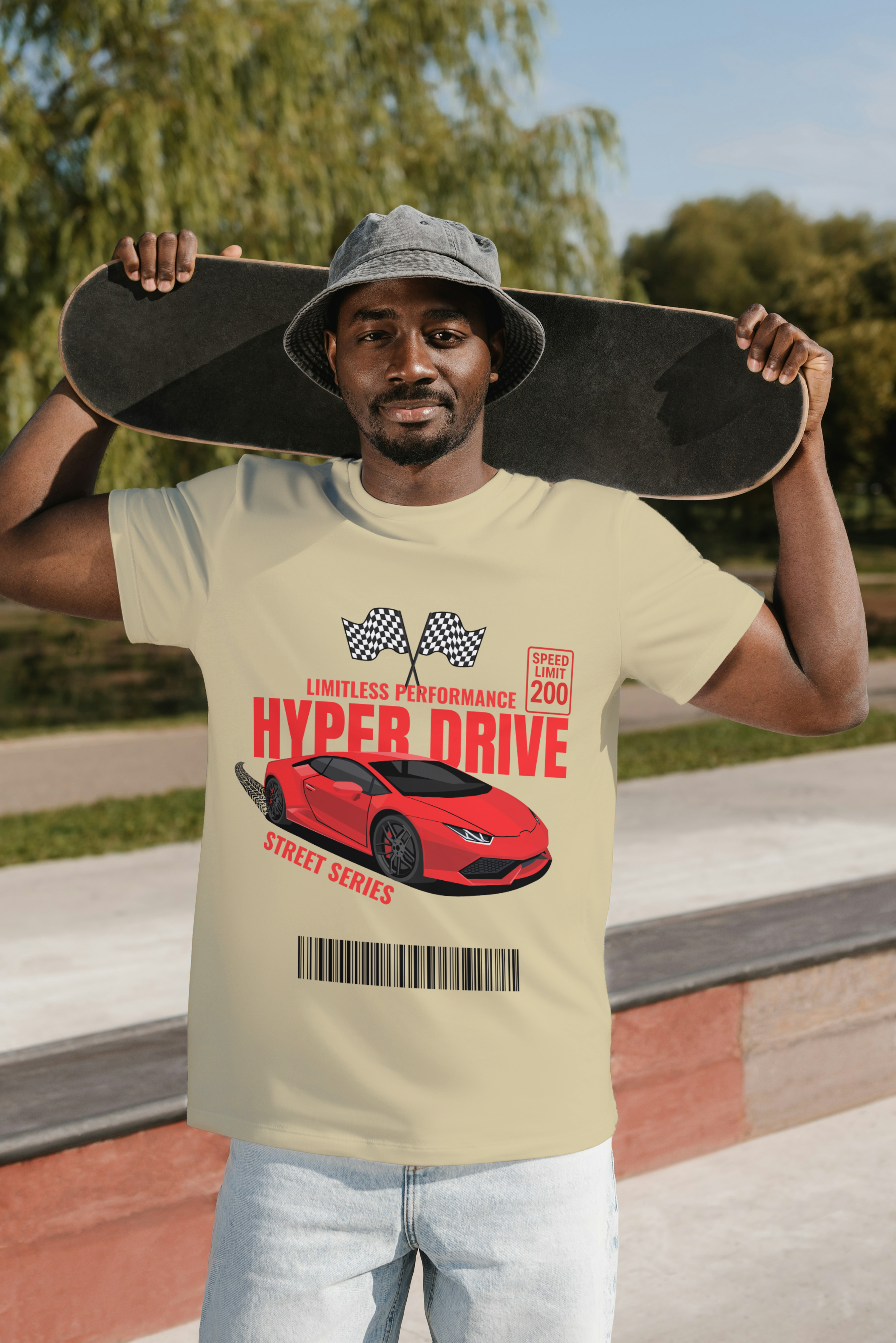 Hyper Drive Car T-Shirt – Premium Cotton Graphic Tee for Car Lovers
