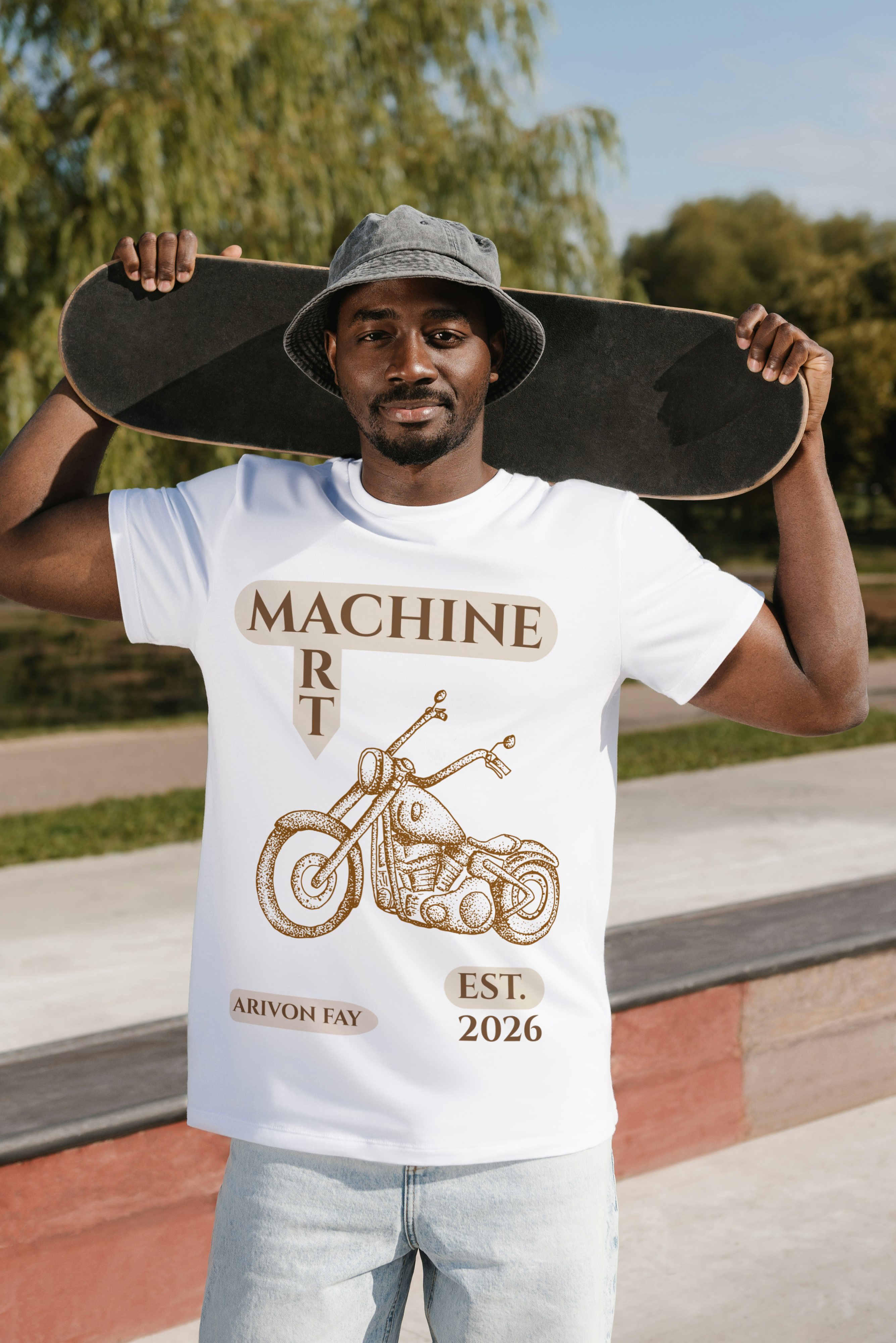 Machine Vintage Motorcycle Supima Cotton T-Shirt