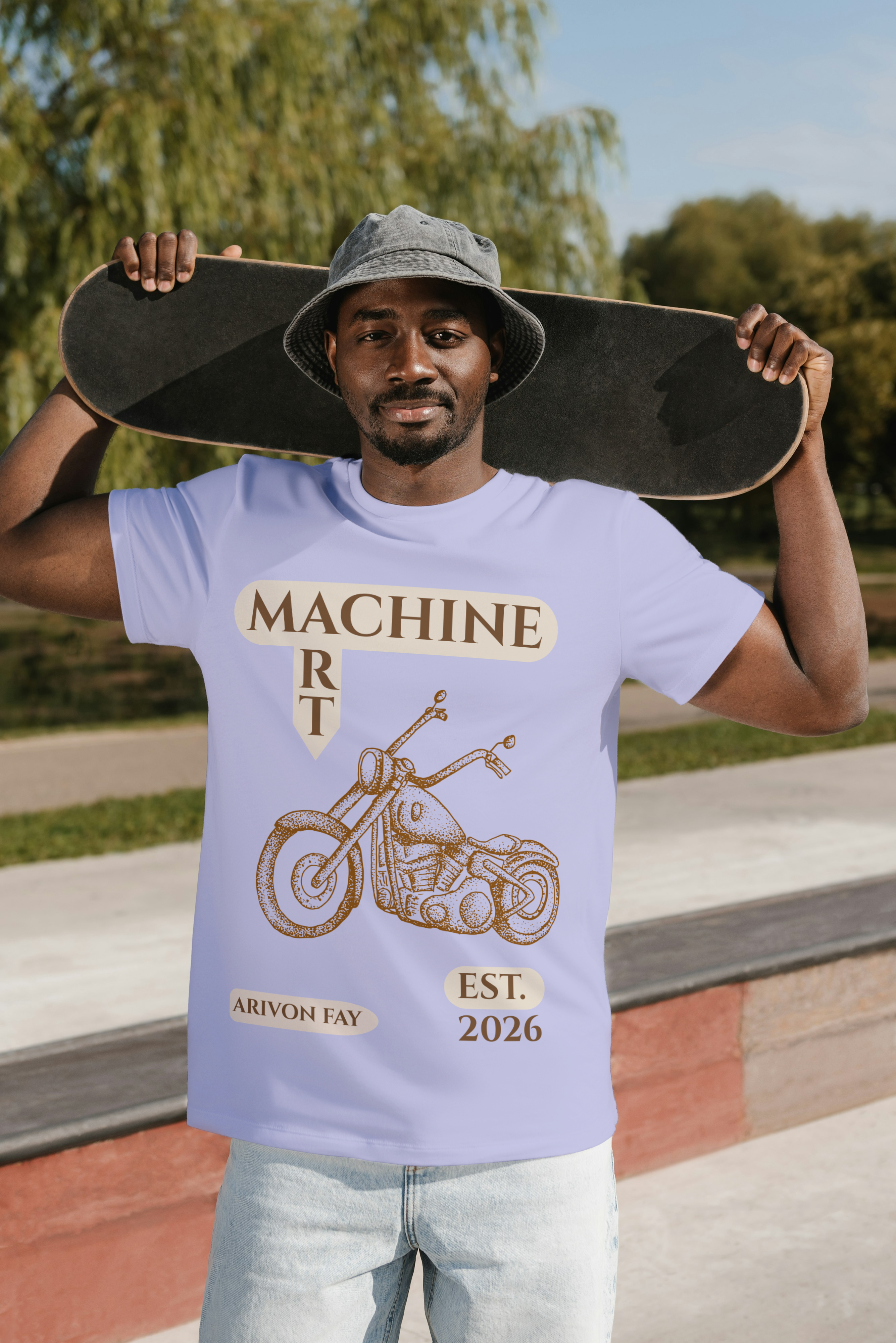 Machine Vintage Motorcycle Supima Cotton T-Shirt