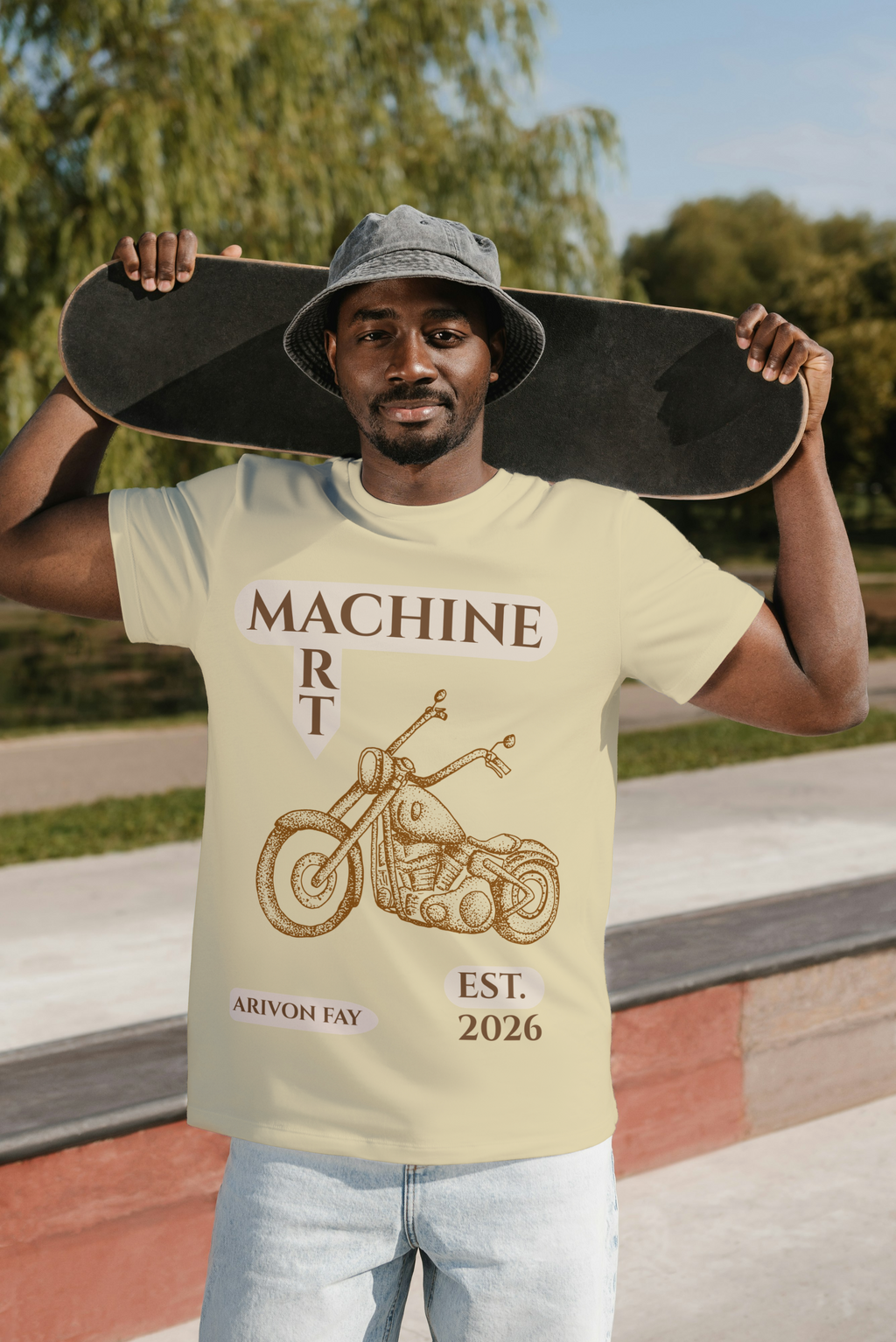 Machine Vintage Motorcycle Supima Cotton T-Shirt