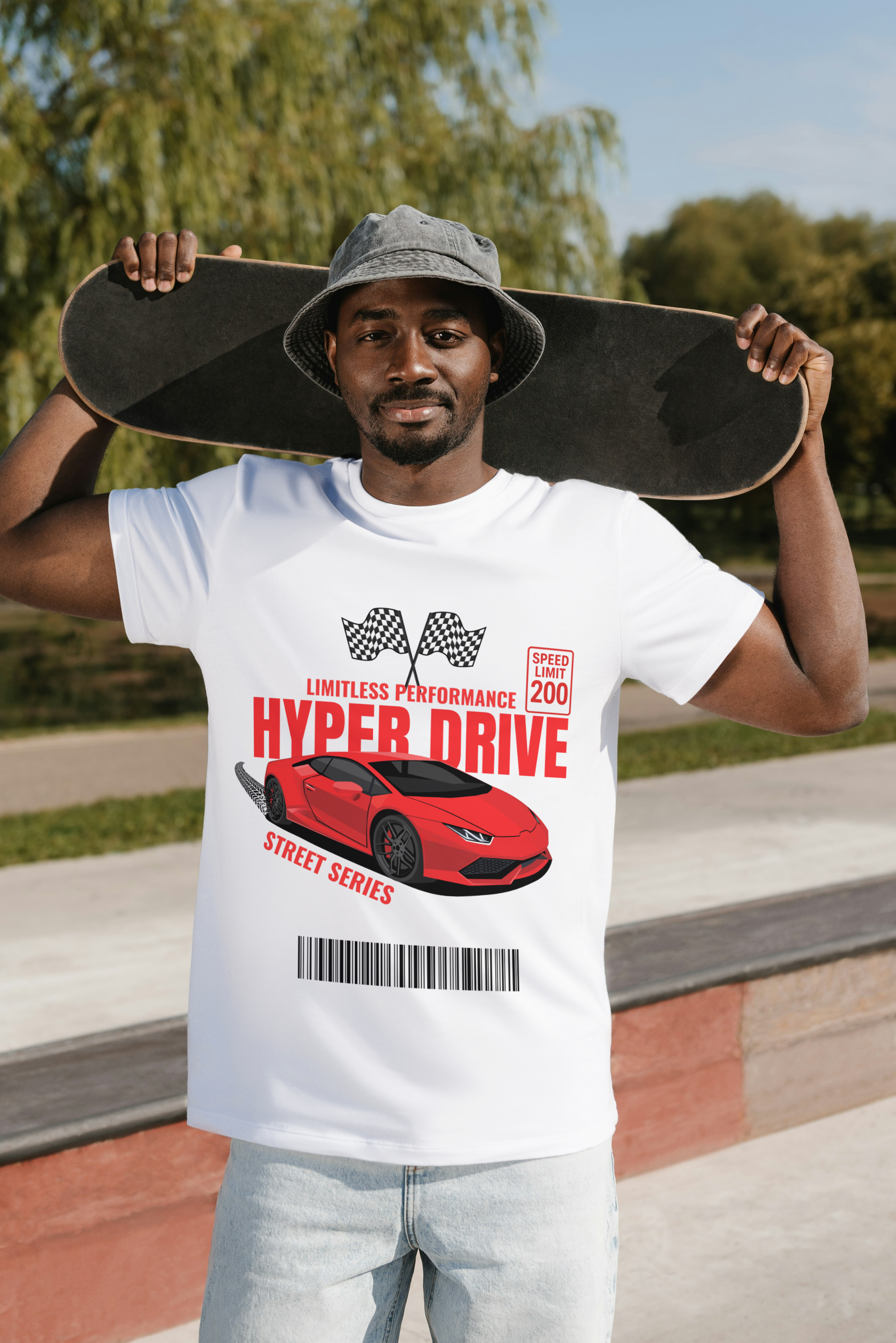 Hyper Drive Car T-Shirt – Premium Cotton Graphic Tee for Car Lovers