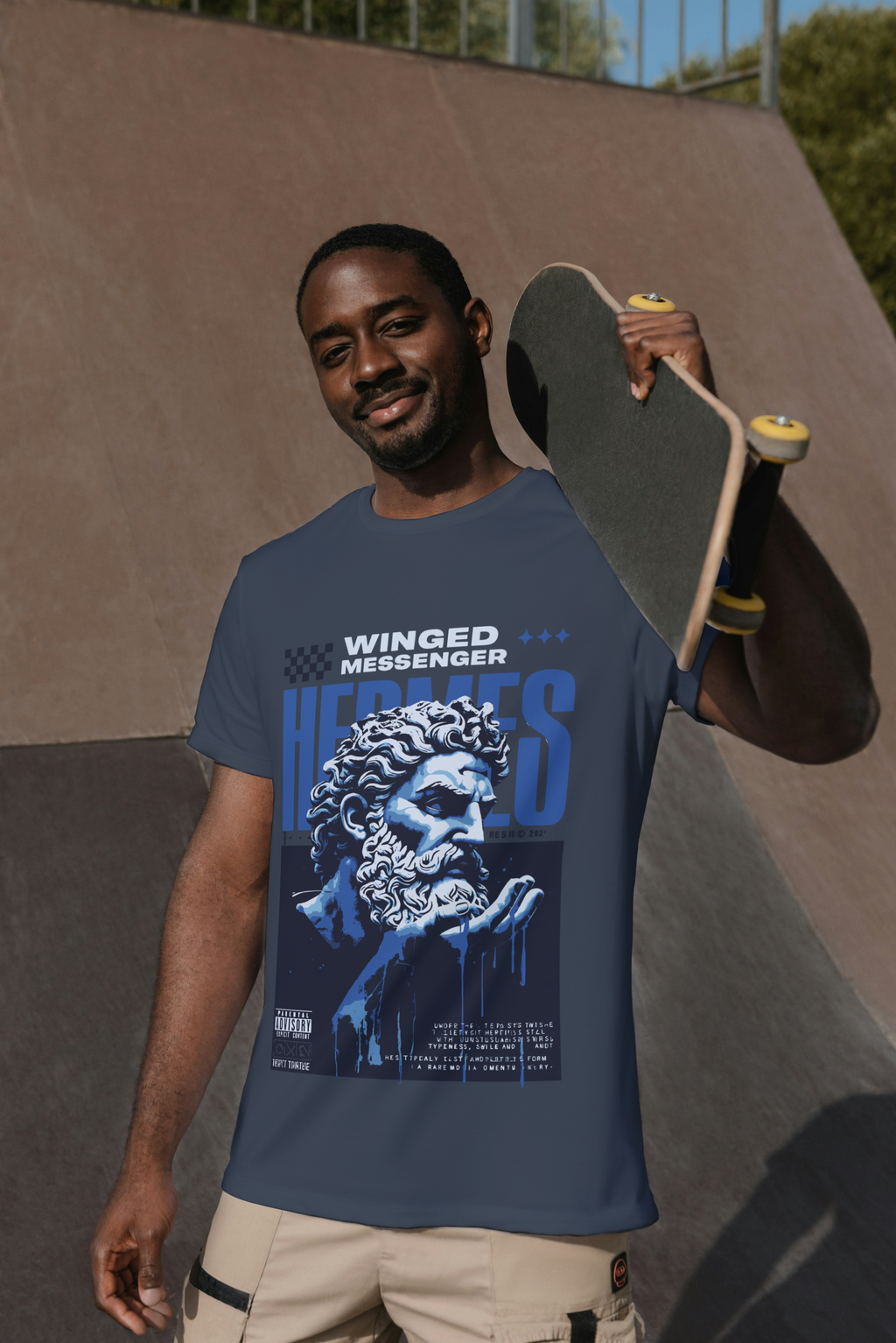 Winged Messenger Hermes Graphic T-Shirt – Greek Aesthetic Premium Tee