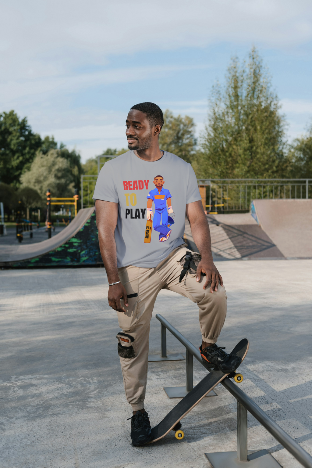 Ready To Play Cricket Graphic T-Shirt – Premium Sports Streetwear Tee