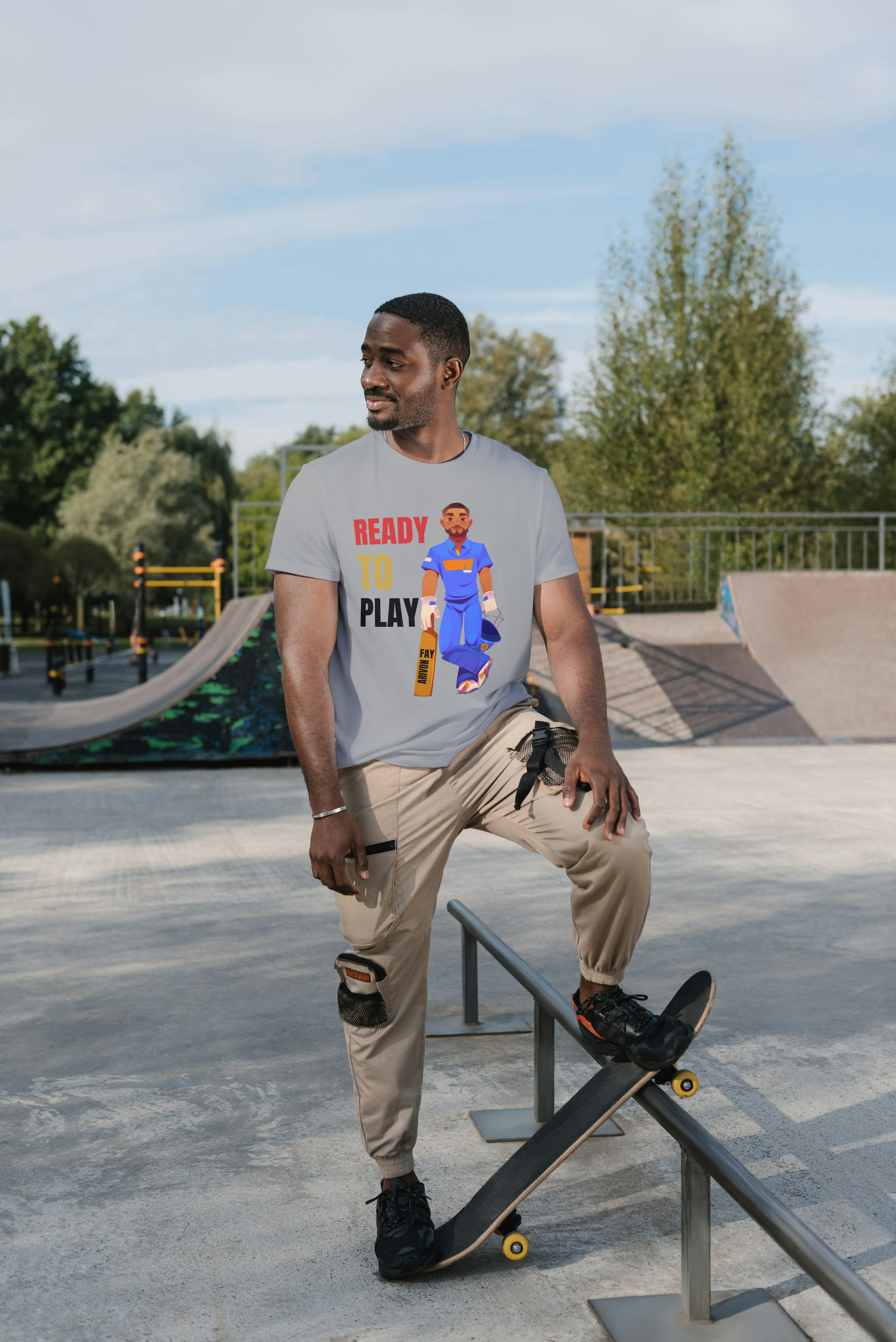 Ready To Play Cricket Graphic T-Shirt – Premium Sports Streetwear Tee