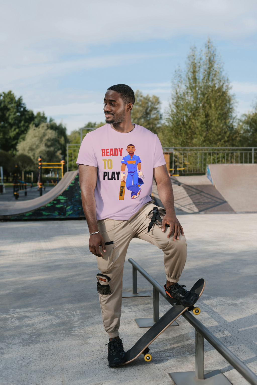 Ready To Play Cricket Graphic T-Shirt – Premium Sports Streetwear Tee