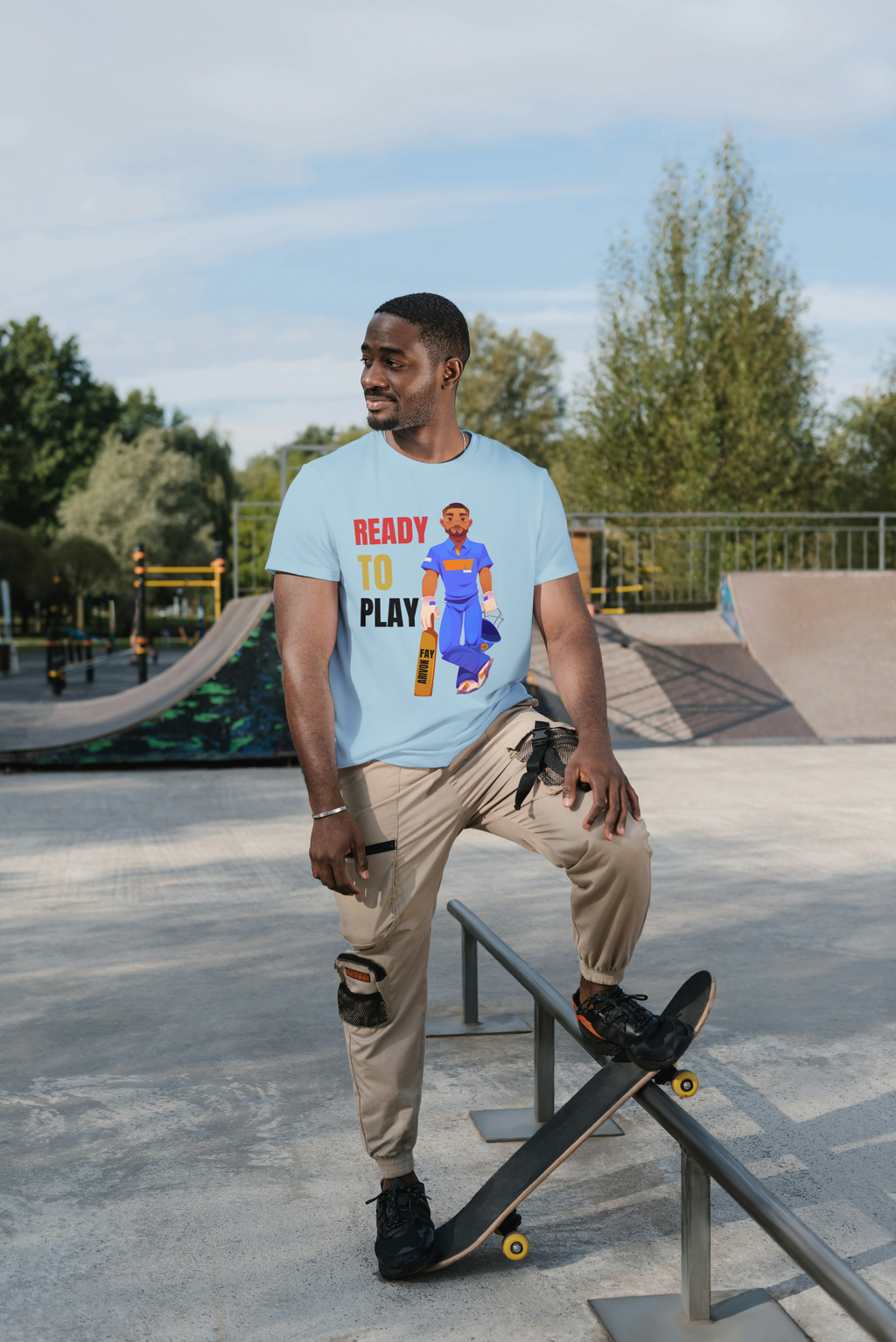 Ready To Play Cricket Graphic T-Shirt – Premium Sports Streetwear Tee