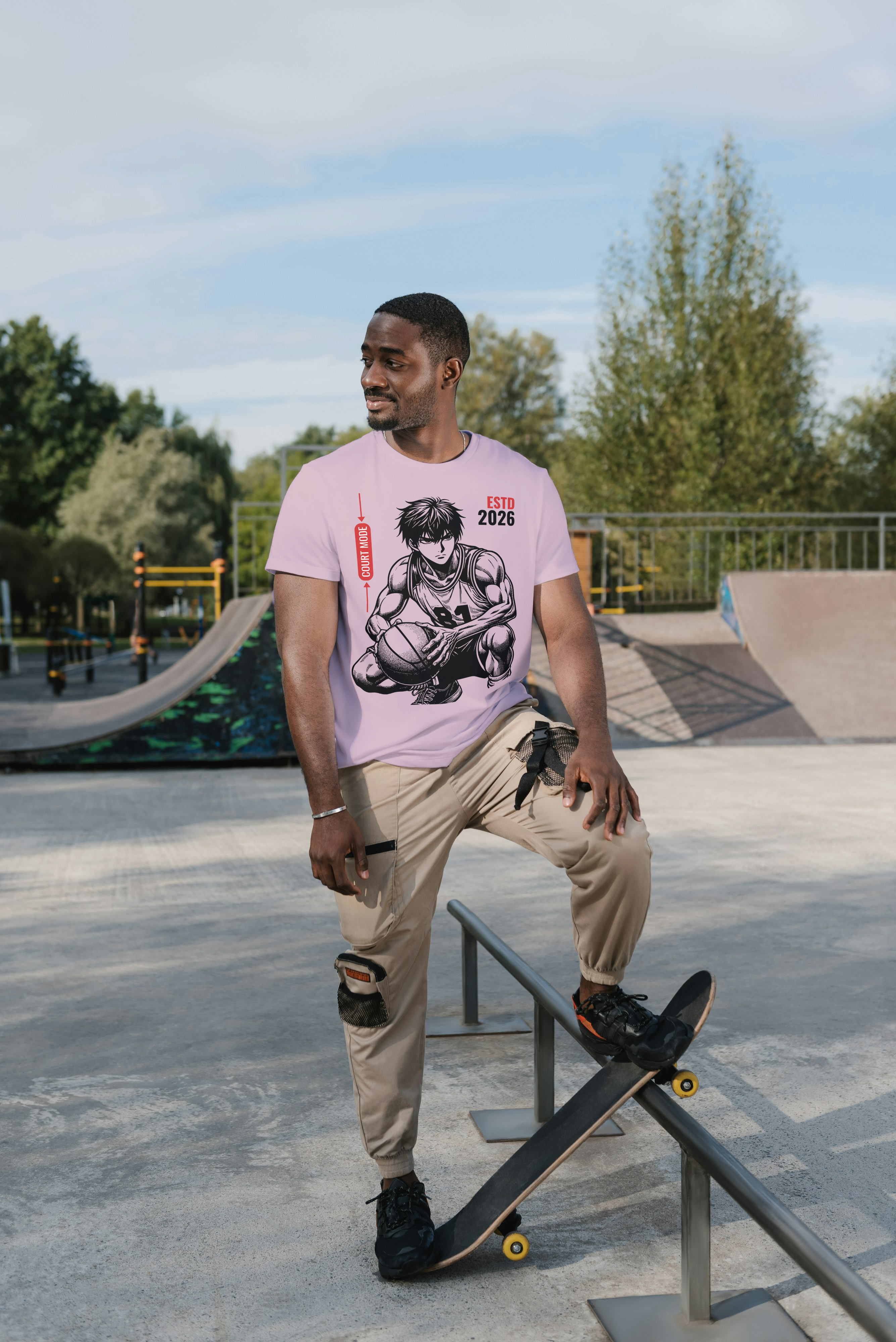 Anime Basketball Graphic T-Shirt – Premium Streetwear Sports Tee