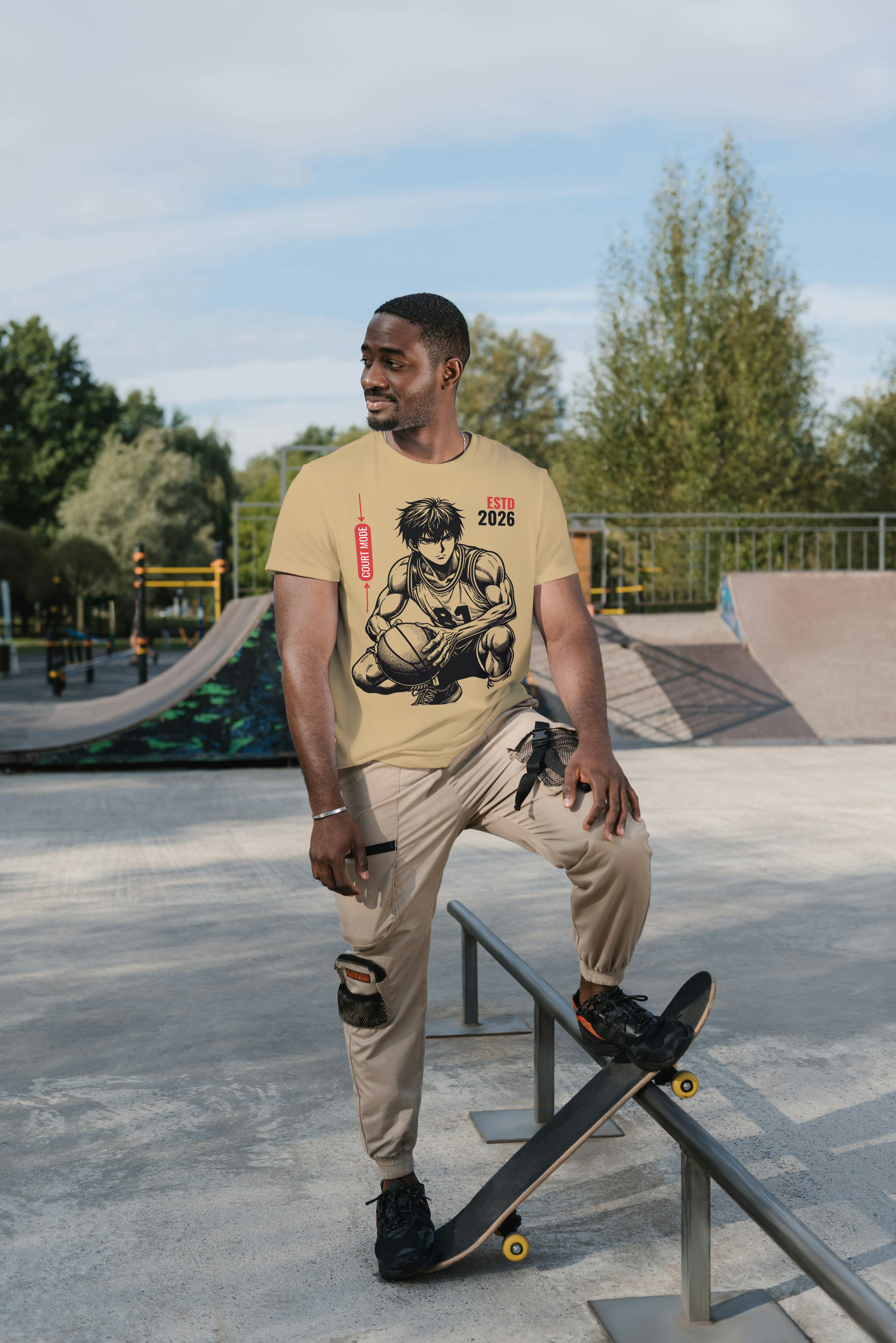 Anime Basketball Graphic T-Shirt – Premium Streetwear Sports Tee