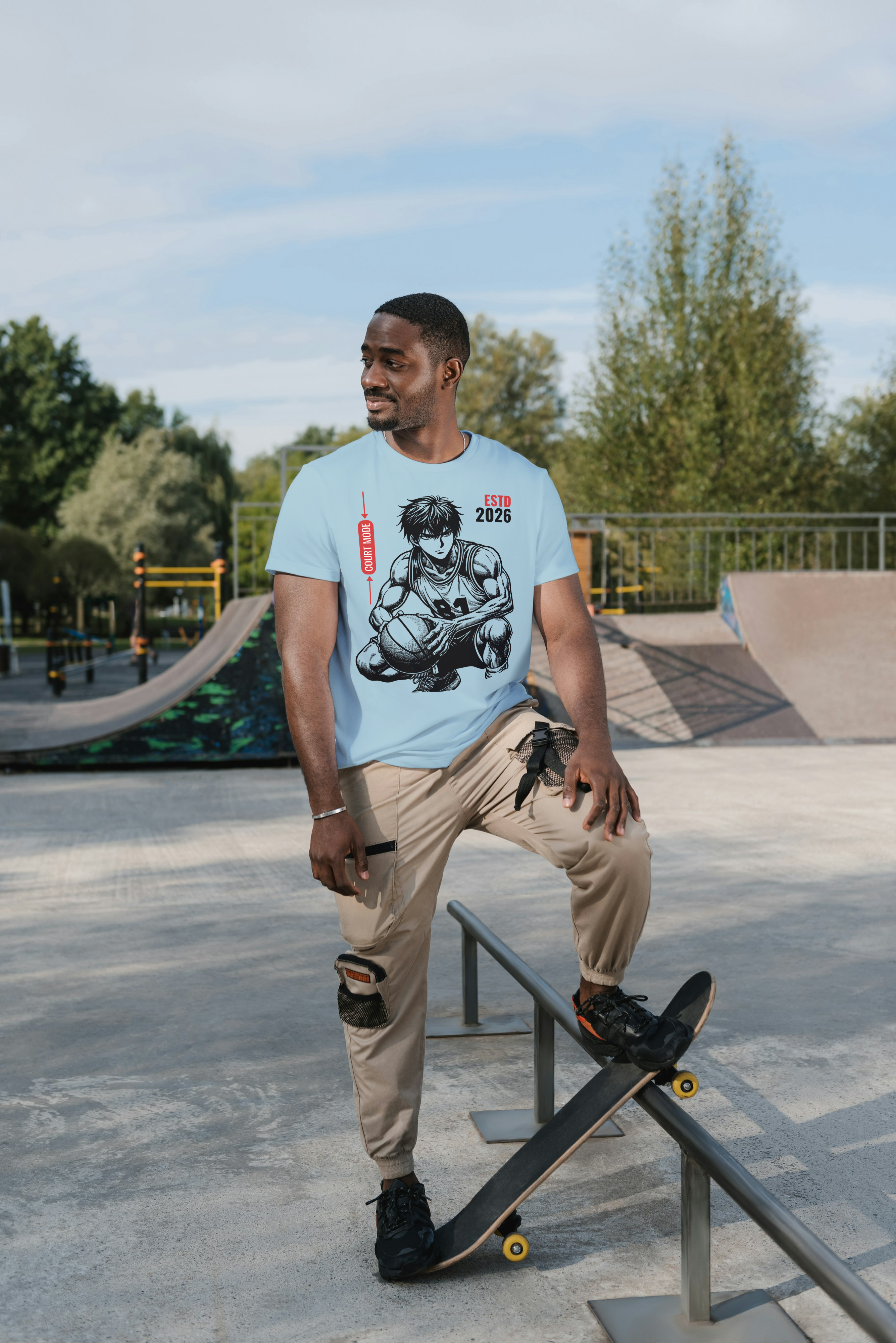 Anime Basketball Graphic T-Shirt – Premium Streetwear Sports Tee