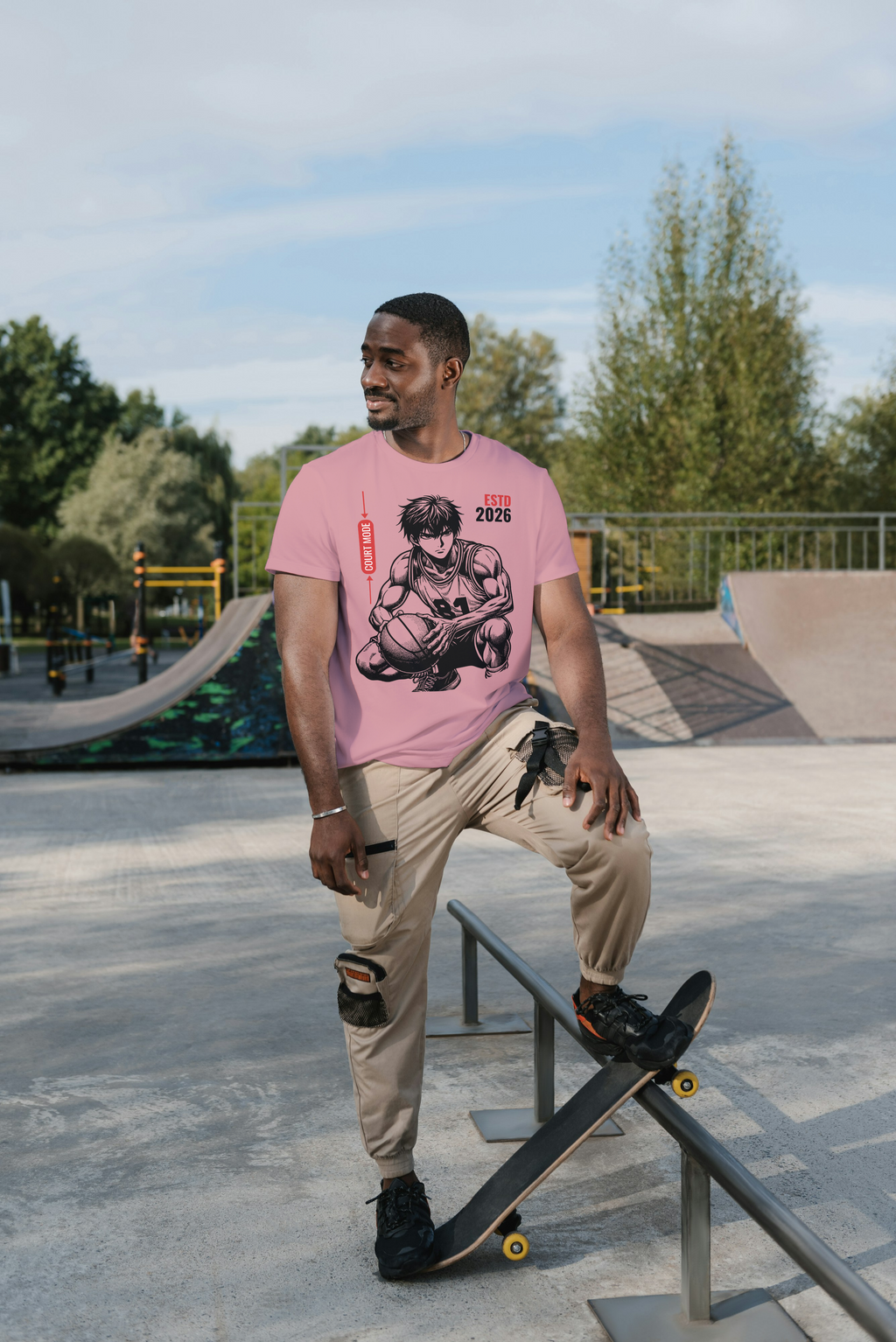 Anime Basketball Graphic T-Shirt – Premium Streetwear Sports Tee