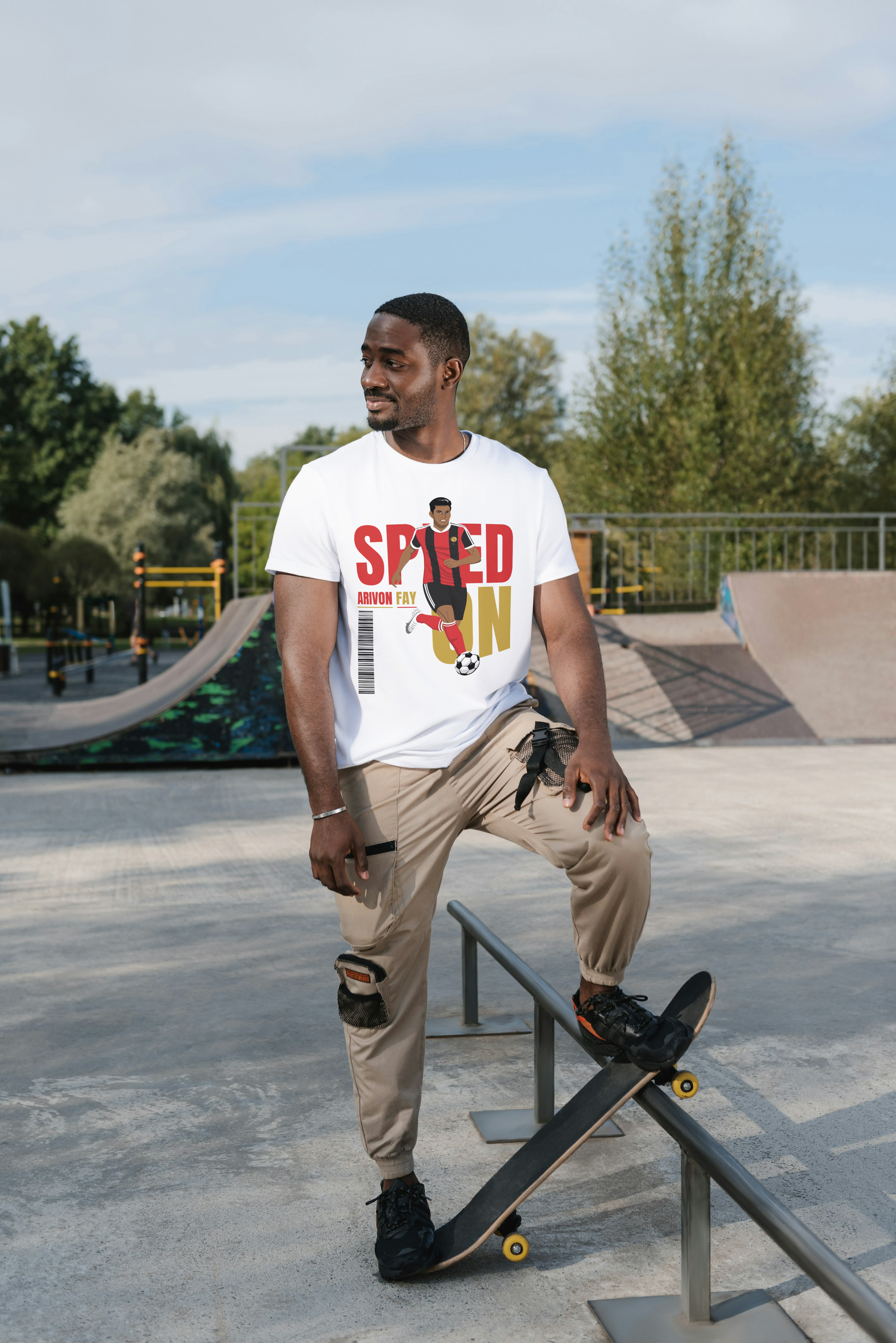Speed Run Football Graphic T-Shirt – Premium Sports Streetwear Tee