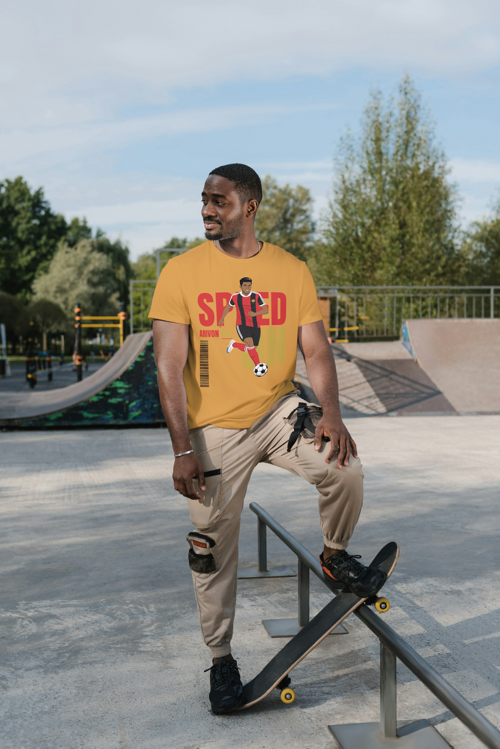 Speed Run Football Graphic T-Shirt – Premium Sports Streetwear Tee