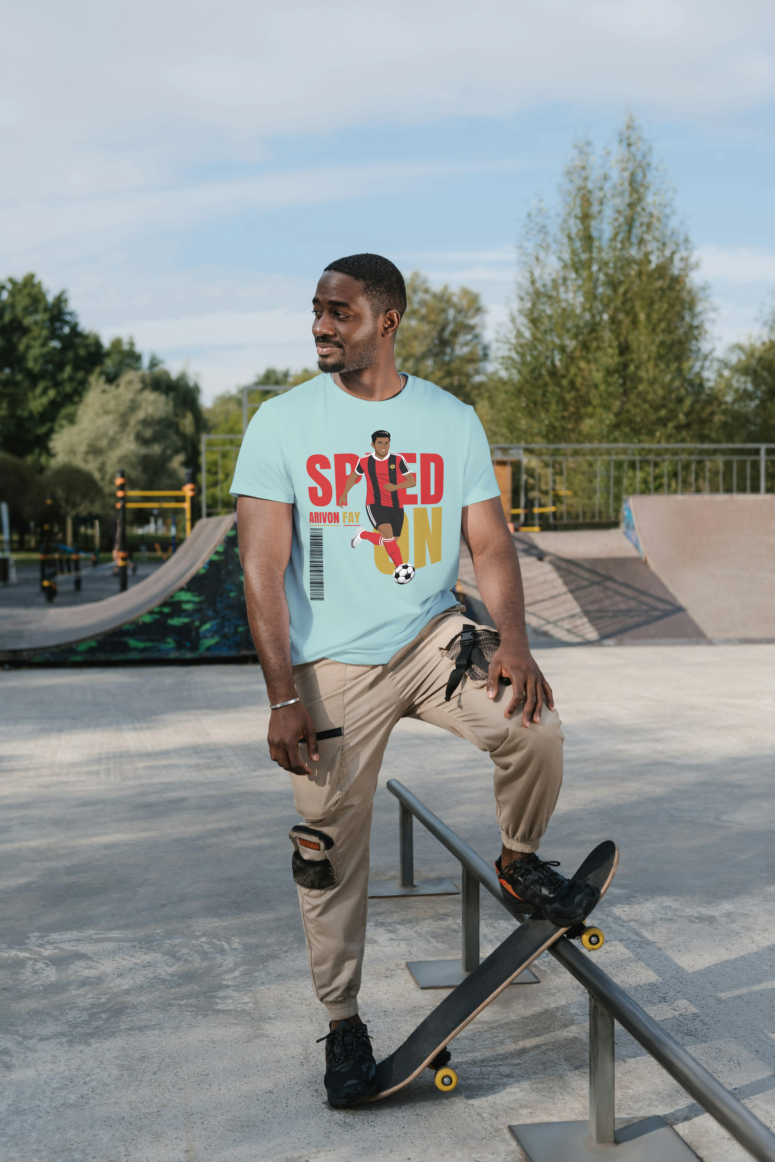 Speed Run Football Graphic T-Shirt – Premium Sports Streetwear Tee