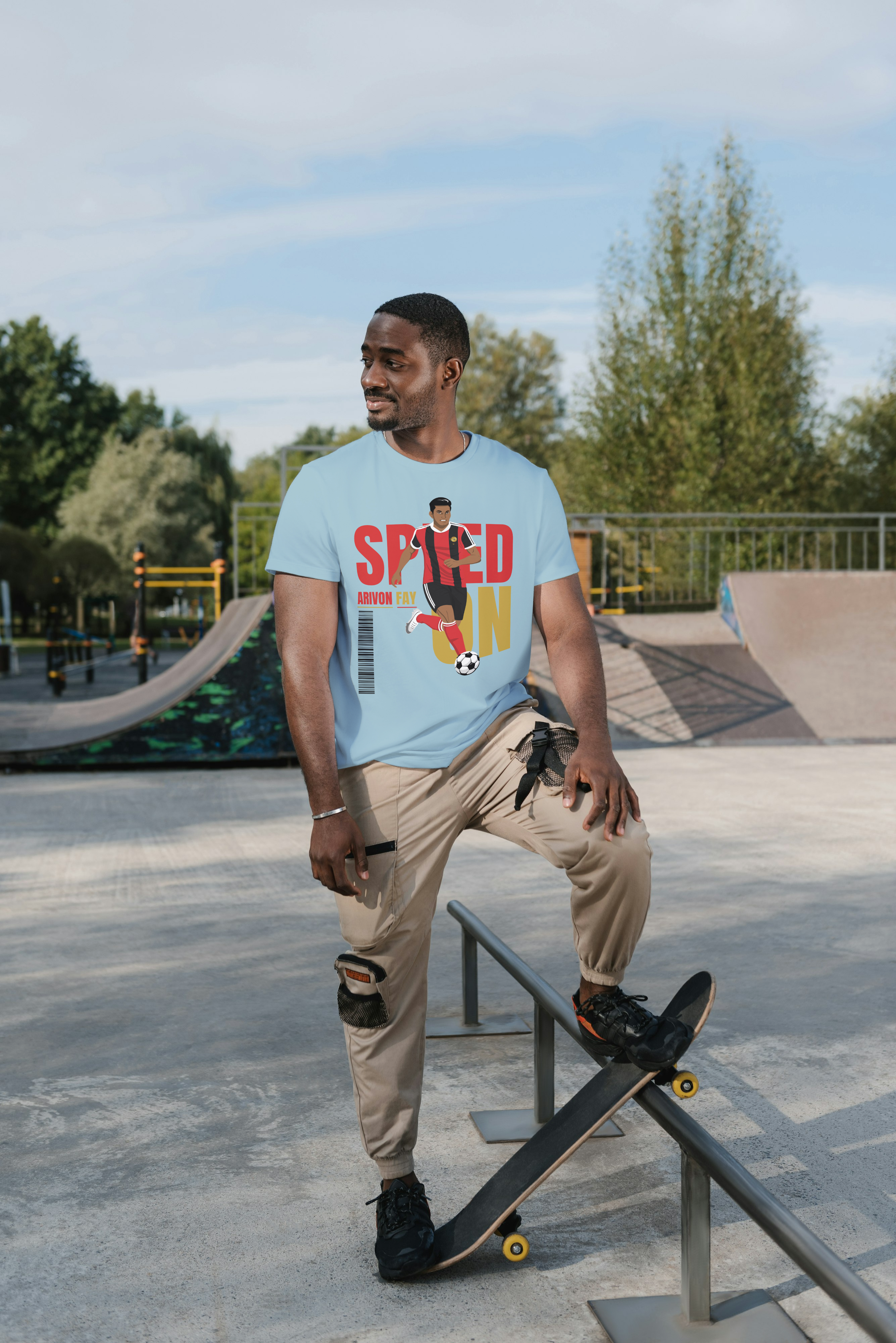 Speed Run Football Graphic T-Shirt – Premium Sports Streetwear Tee