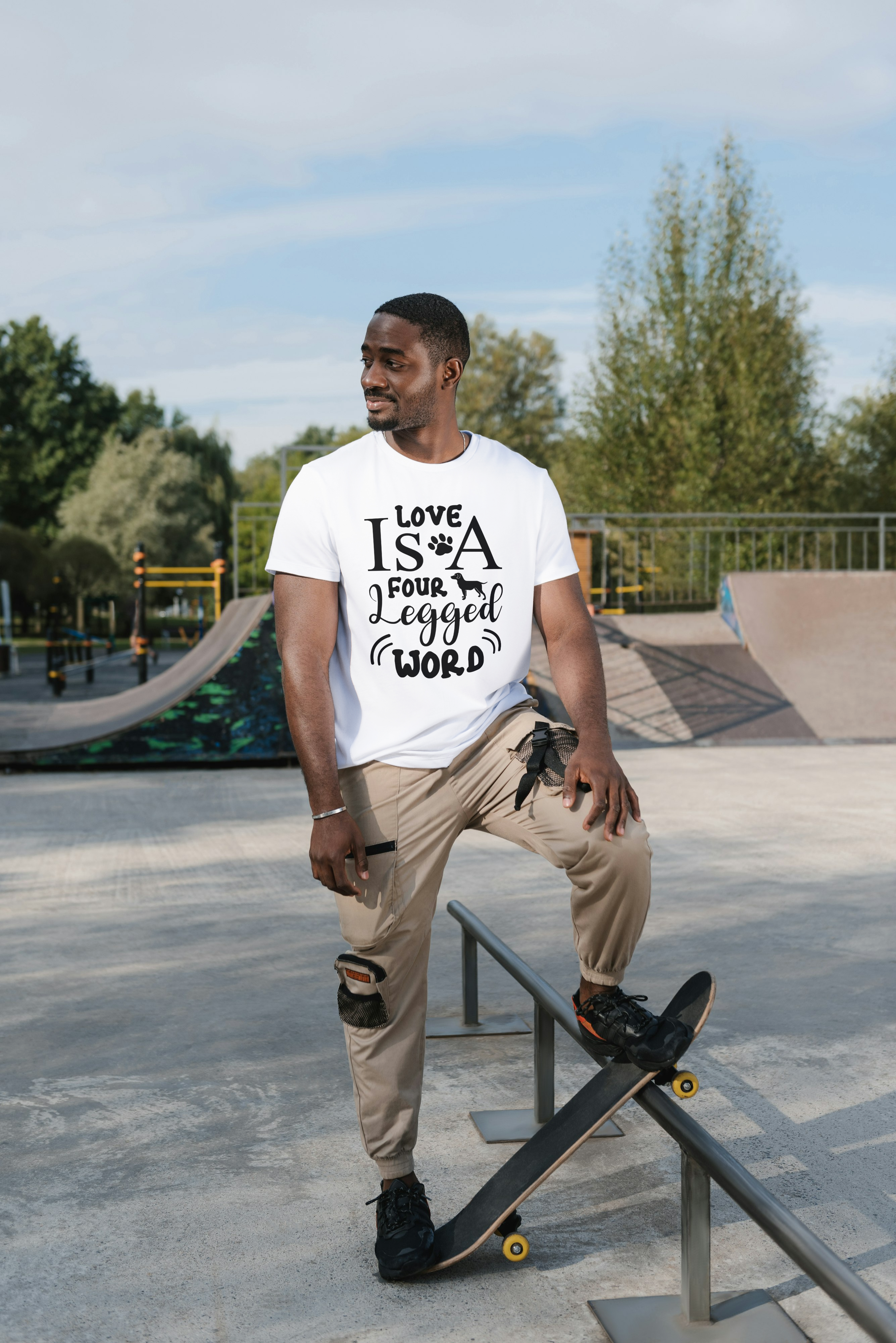 Love Is a Four-Legged Word T-Shirt – Dog Lover Premium Cotton Tee