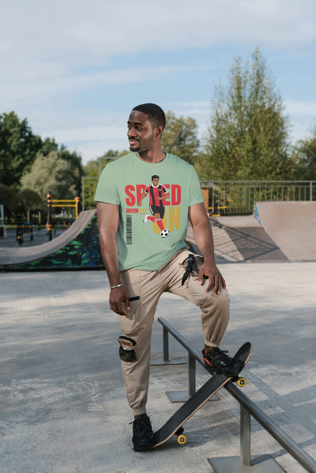 Speed Run Football Graphic T-Shirt – Premium Sports Streetwear Tee