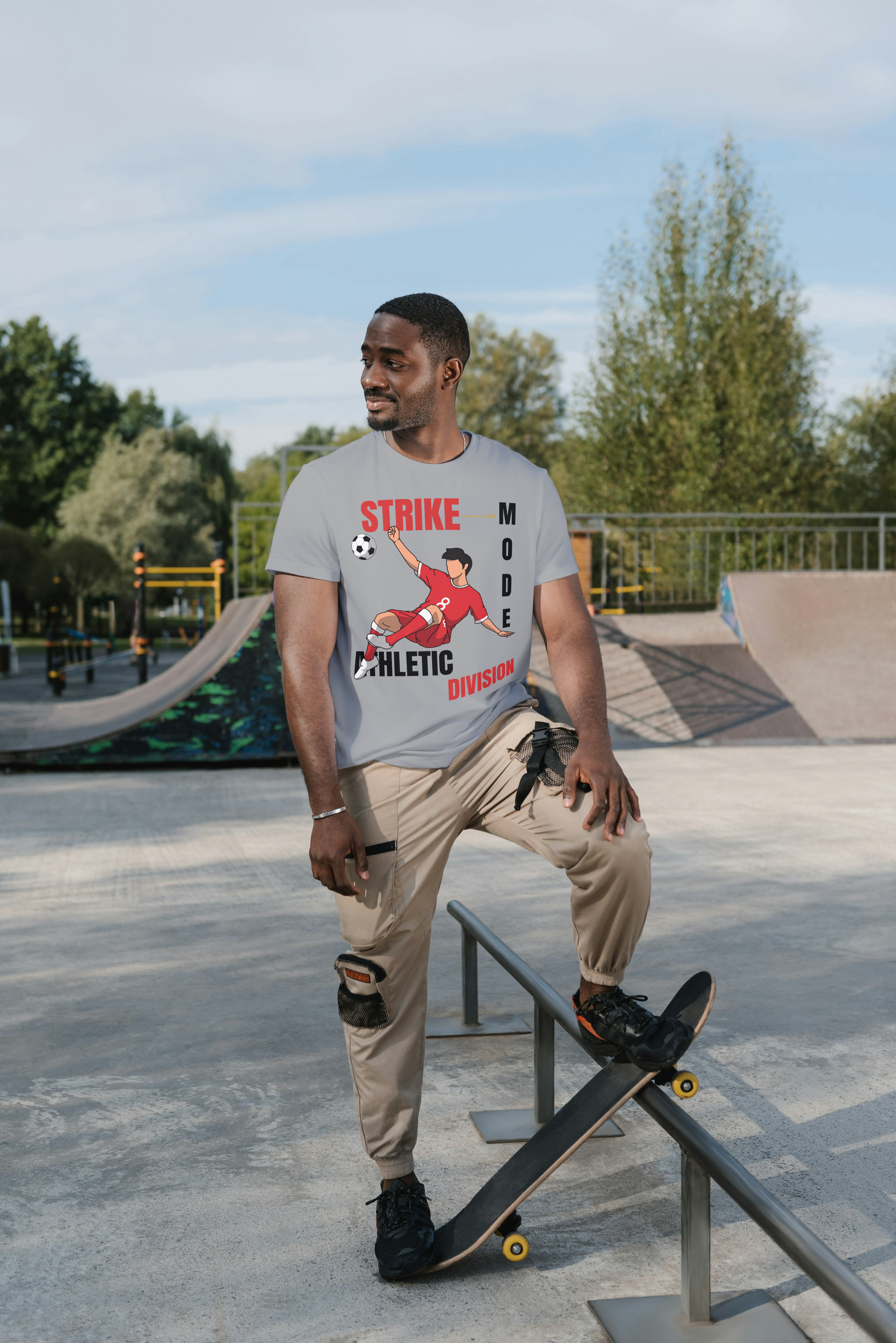 Strike Mode Football Graphic T-Shirt – Premium Athletic Sports Tee
