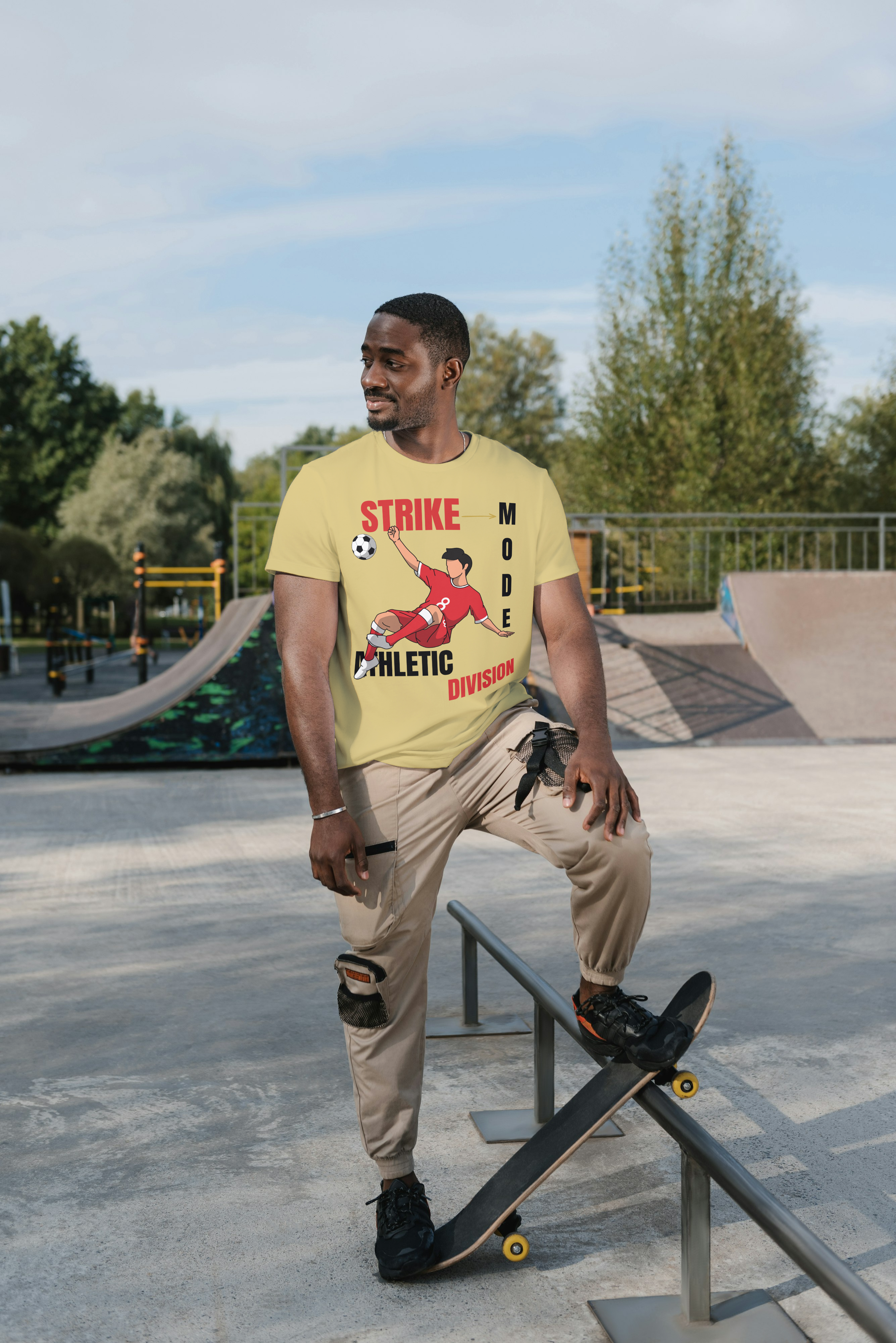 Strike Mode Football Graphic T-Shirt – Premium Athletic Sports Tee