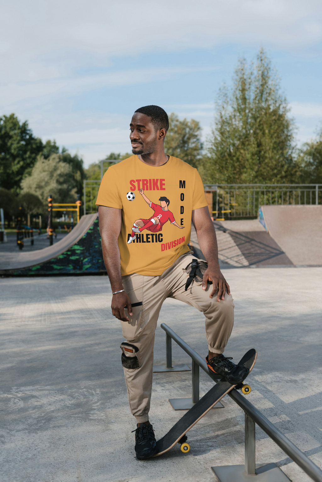 Strike Mode Football Graphic T-Shirt – Premium Athletic Sports Tee