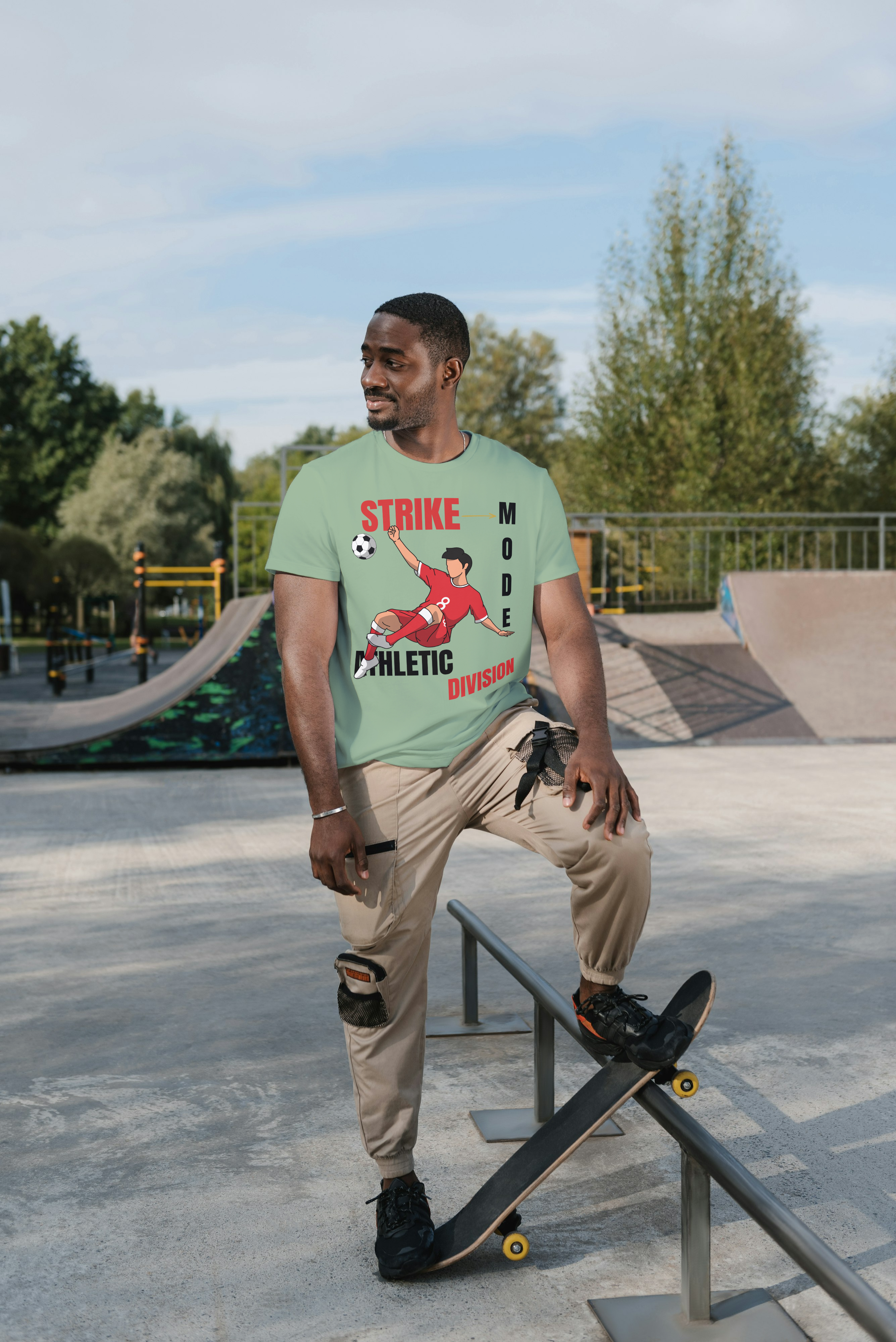 Strike Mode Football Graphic T-Shirt – Premium Athletic Sports Tee